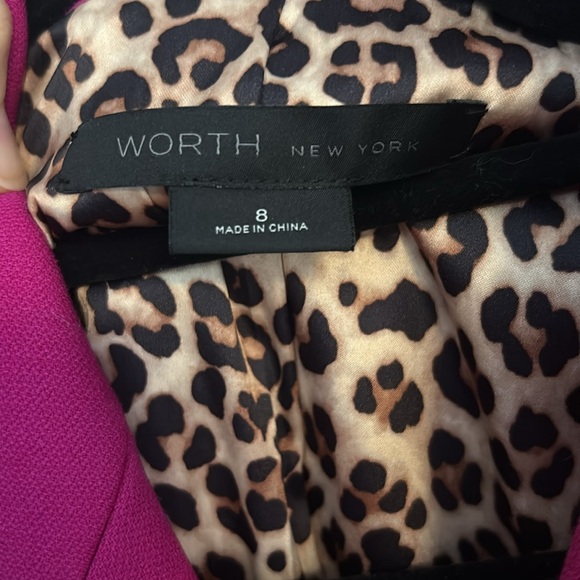 Worth New York Fuchsia Wool Blazer Size 8 - Picture 2 of 9